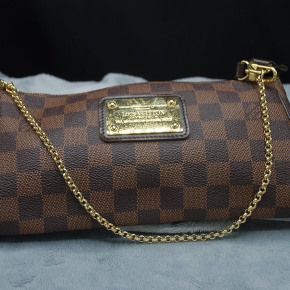 Louis Vuitton Damier Ebene Eva Pochette w/ Strap - Picture 1 of 10